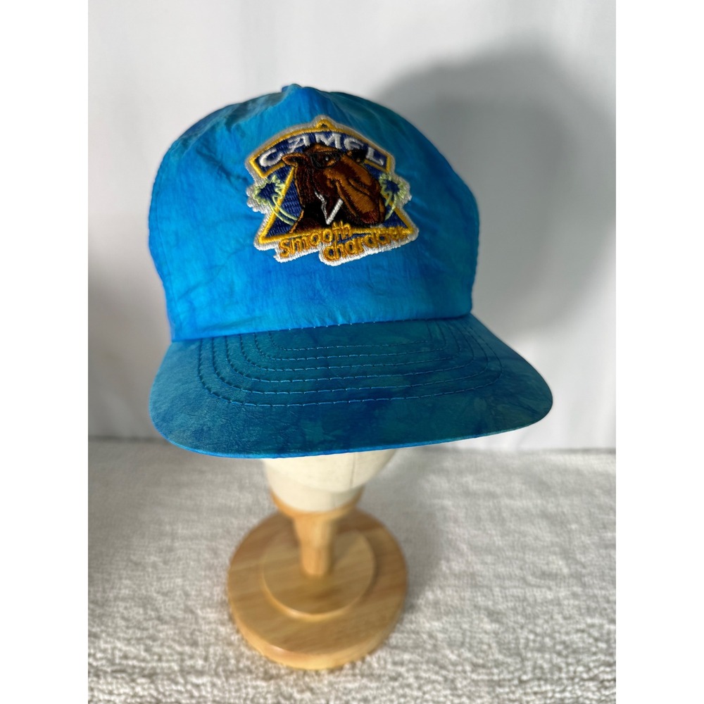 Vintage Camel Smooth Character‎ Hat Cap Blue Nylon Adjustable Snapback